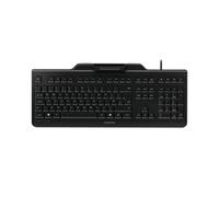 CHERRY KC 1000 SC, Wired Security Keyboard with Integrated Card Reader, UK Layout (QWERTY), Plug & Play (USB-A), Flat Design, Black