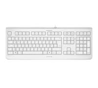 CHERRY KC 1068, Swiss Layout, QWERTZ Keyboard, Easily Disinfectable, Waterproof Wired Keyboard, Whisper-Quiet Keystrokes, White-Grey
