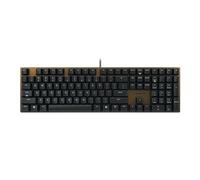 CHERRY KC 200 MX, mechanical office keyboard, American layout (QWERTY), elegant design with anodized metal plate, wired, MX2A BROWN switches, Black/Bronze