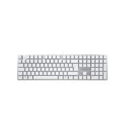 CHERRY KC 200 MX, Mechanical Office Keyboard with Anodised Metal Plate, German Layout (QWERTZ), Wired, MX2A SILENT RED Switches, Silver/White