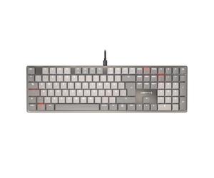 CHERRY KC 500 MX LP, Mechanical Low-Profile Keyboard, German Layout (QWERTZ), Wired (USB-A), White Illumination, MX LP 2.0 IVORY Switches, Grey