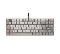 CHERRY KC 500 MX LP TKL, Mechanical Low-Profile Keyboard Without Numpad, German Layout (QWERTZ), Wired (USB-A), MX LP 2.0 IVORY Switches, Grey