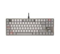 CHERRY KC 500 MX LP TKL, Mechanical Low-Profile Keyboard Without Numpad, German Layout (QWERTZ), Wired (USB-A), MX LP 2.0 IVORY Switches, Grey