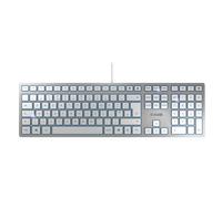CHERRY KC 6000 SLIM Corded Keyboard Silver/White USB (QWERTY - UK)