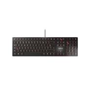 CHERRY KC 6000 SLIM, Ultra-Flat Design Keyboard, Belgian Layout (AZERTY), Wired (USB-A Connection), Quiet, Durable Key Labelling, Black