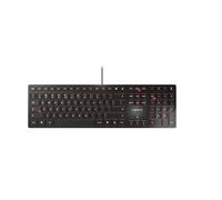 CHERRY KC 6000 SLIM, Ultra-Flat Design Keyboard, EU Layout (QWERTY), Wired (USB-A Connection), Quiet, Durable Key Labelling, Black