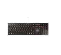 CHERRY KC 6000 SLIM, Ultra-Flat Design Keyboard, German Layout (QWERTZ), Wired (USB-A Connection), Quiet, Durable Key Labelling, Black