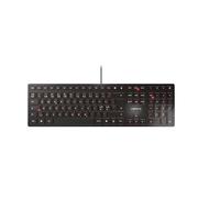 CHERRY KC 6000 SLIM, Ultra-Flat Design Keyboard, Pan Nordic Layout (QWERTY), Wired (USB-A Connection), Quiet, Durable Key Labelling, Black