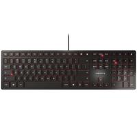 CHERRY KC 6000 SLIM, Ultra-Flat Design Keyboard, UK Layout (QWERTY), Wired (USB-A Connection), Quiet, Durable Key Labelling, Black