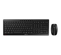 CHERRY Wireless Desktop Set STREAM - UK QWERTY, 2.4 GHz RF, Quiet Keys, Battery-operated, Black