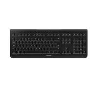CHERRY KW 3000, Wireless Keyboard with Numeric Keypad, UK Layout (QWERTY), 2.4 GHz RF, Low-Noise Keys, Flat Design, Battery-Operated, Black
