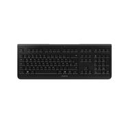 CHERRY KW 3000, Wireless Keyboard with Numeric Keypad, UK Layout (QWERTY), 2.4 GHz RF, Low-Noise Keys, Flat Design, Battery-Operated, Black