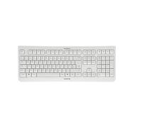 CHERRY KW 3000, Wireless Keyboard with Numeric Keypad, German Layout (QWERTZ), 2.4 GHz RF, Low-Noise Keys, Flat Design, Battery-Operated, White-Grey
