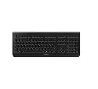 CHERRY KW 3000, Wireless Keyboard with Numeric Keypad, Spanish Layout (QWERTY), 2.4 GHz RF, Low-Noise Keys, Flat Design, Battery-Operated, Black