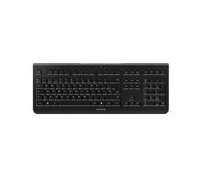 CHERRY KW 3000, Wireless Keyboard with Numeric Keypad, Spanish Layout (QWERTY), 2.4 GHz RF, Low-Noise Keys, Flat Design, Battery-Operated, Black