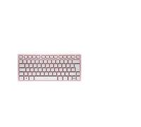 CHERRY KW 7100 MINI BT, Compact Multi-Device keyboard with 3 Bluetooth Channels, UK Layout (QWERTY), Flat Design, incl. Transport Pouch, Cherry Blossom