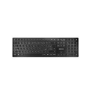 CHERRY KW 9100 SLIM, Wireless Design Keyboard, Czech/Slovak Layout (QWERTZ/QWERTY), Bluetooth or RF, Flat Keys, Chargeable, Black-Grey
