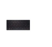 CHERRY KW 9200 MINI, Compact Multi-Device Keyboard for up to 4 Devices, UK Layout (QWERTY), Bluetooth, 2.4 GHz or Cable Connection, Rechargeable, Black