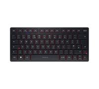 CHERRY KW 9200 MINI, Compact Multi-Device Keyboard for up to 4 Devices, UK Layout (QWERTY), Bluetooth, 2.4 GHz or Cable Connection, Rechargeable, Black