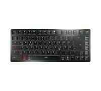 CHERRY KW X ULP 2.0 MINI, Ultra Slim Mechanical Compact Keyboard, German Layout (QWERTZ), For Windows & Mac, Multi-Device Function For Up To 4 Devices, Black