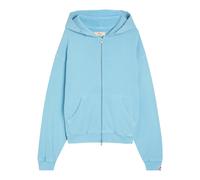 Cherry Los Angeles Distressed Hooded Cotton Sweatshirt - Blue Light - S