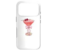 Cherry Martini with pink coquette bow cherry coded aesthetic Case for iPhone 17 Pro