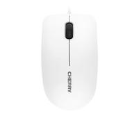 CHERRY MC 1000, Wired Office Mouse, Optical Sensor (1,200 dpi), 3 Buttons, Symmetrical Design for Left and Right-Handers, GS Certification, White-Grey