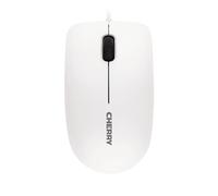 CHERRY MC 1000, Wired Office Mouse, Optical Sensor (1,200 dpi), 3 Buttons, Symmetrical Design for Left and Right-Handers, GS Certification, White-Grey