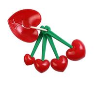 Cherry Measuring Spoons Set, 5 Pcs Measuring Spoons & Egg Separator Plastic Measuring Spoons for Kitchen Cooking Baking Resistant and Dishwasher Safe