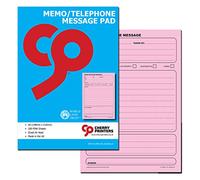 Cherry Memo Book/Telephone Message Pad A5 100 Coloured pages 80gsm (Pink)