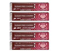 Cherry Menthol Action Sugar Free Cough Sweets - Pack of 5 Stick Packs (5 x 32g Bulk Bundle) - Clearing Menthol Action Throat Lozenges - Soothing Sore Throat Relief Cherry Flavour Hard Boiled Sweets