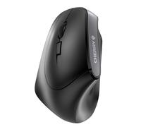 CHERRY MW 4500 LEFT, Ergonomic Vertical Mouse for Left-Handers, Wireless (2.4 GHz RF), 3-Stage Adjustable Resolution up to 1200 Dpi, Battery-Powered, Black