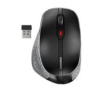 CHERRY MW 8C ERGO, Wireless Mouse with Ergonomic Thumb Rest for Right-Handers, Bluetooth or 2.4 GHz RF Connection, Rechargeable, Black