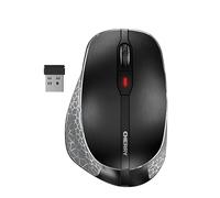CHERRY MW 8C ERGO, Wireless Mouse with Ergonomic Thumb Rest for Right-Handers, Bluetooth or 2.4 GHz RF Connection, Rechargeable, Black