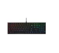 CHERRY MX 10.0N RGB, Flat Mechanical Gaming Keyboard, US Layout (QWERTY), Wired, Original CHERRY MX LOW PROFILE RGB SPEED Switches, Black