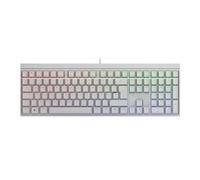 CHERRY MX 2.0S, Mechanical Gaming Keyboard with RGB Lighting, German Layout (QWERTZ), Wired, Designed in Germany, MX RED Switches, White