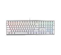 Cherry MX 3.0 S Wired Mechanical Gaming Keyboard. Aluminum Housing Built for Gamers w/MX Red Switches. RGB Backlit Color Display Over 16m Colors. from The Makers of MX. Full Size. Pure White.