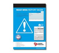 Cherry Near Miss Report Book A4 | 50 Reports | GDPR RIDDOR & HSE Compliant | Perforated Sheets for Easy Filing | 80gsm Paper | Workplace Safety Incident Log | Made in UK