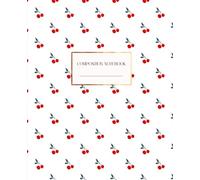 Cherry Notebook - Classic Aesthetic Composition Book with White Font (7.5 x 9.25 in, 80 Pages): Retro Red Cherry-Themed Journal | Wide Ruled | Back to School Notebook for Girls or Teens
