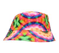 Cherry-on-Top Bucket Hat Multi Colour Tie Die Pink Swirl and Green Festival Summer Hat