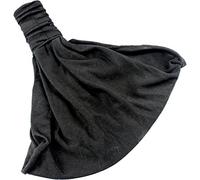 Cherry-on-Top Headwrap Headband Elasticated Head Wrap Cotton In Many Colours Stretchy 3 In 1 Black