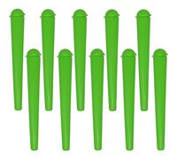 Cherry-on-Top King Size Cone Holder Air Tight Hard Plastic Tube Smoking Rolling Cig Tube, 10 Holder, Green Pop Lid