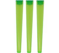 Cherry-on-Top King Size Cone Holder Air Tight Hard Plastic Tube Smoking Rolling Cig Tube, 3 Holders Green
