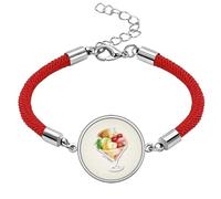 Cherry Orange Strawberry Fruit Sweet Ice Lucky Red String Bracelet Rope Bracelet Handmade