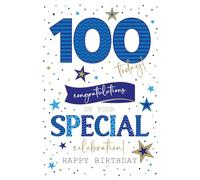 Cherry Orchard 100th Birthday Card Stars & Dots Celebration - Gold Foil & Embossed Finish