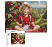 Cherry Orchard Adventure Illustrated Jigsaw Puzzle for Adults, 500 PCS