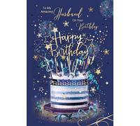 Cherry Orchard Amazing Husband Birthday Card from the Grayson range, complete with Gold Envelope & A Gold foil Finish