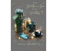 Cherry Orchard Artistic Brother-In-Law "Happy Birthday" Greeting Card - From The Grayson Range - Wonderful Day - Gold Foil Finish