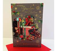 Cherry Orchard Artistic Christmas Greeting Card - Special Grandson - Beautiful Wrapped Gifts - For Him