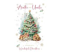 Cherry Orchard | Auntie and Uncle Christmas Card | Traditional Christmas Card for Auntie & Uncle | Festive Tree Design | Gorgeous Gold Foil Finish